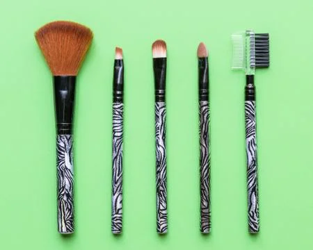 Makeup brushes Stock Photos