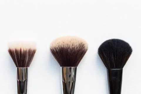 Makeup brushes Stock Photos