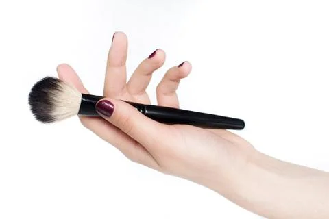 Makeup brushes Stock Photos