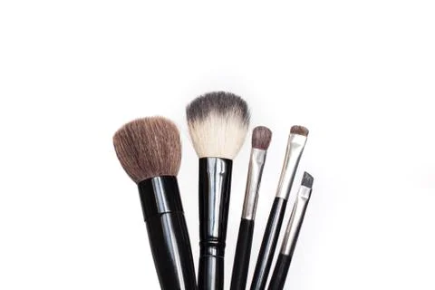 Makeup brushes Stock Photos