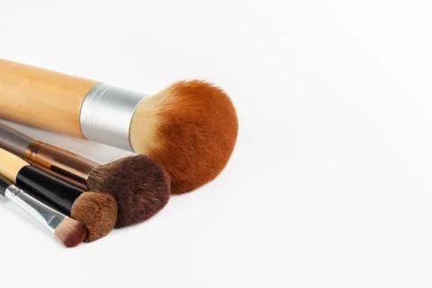 Makeup brushes Stock Photos