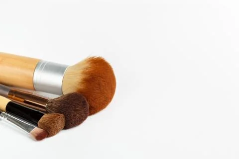 Makeup brushes Stock Photos