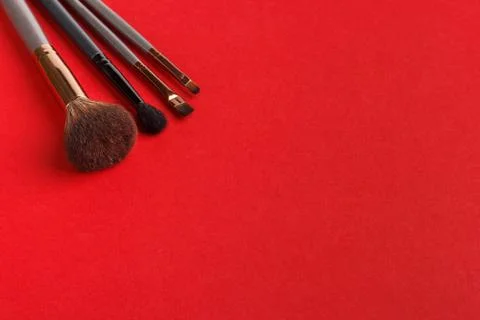 Makeup brushes Stock Photos