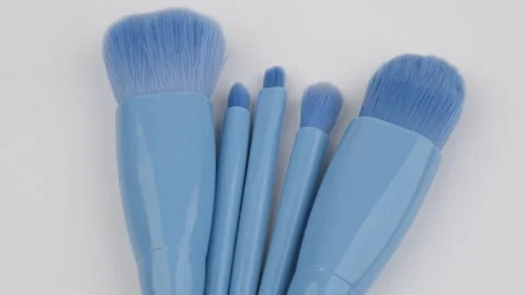 Makeup brushes rotate Stock Footage 242700751