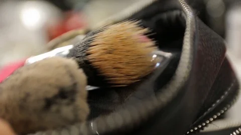 Makeup Brushes Set Stock Footage 104369481