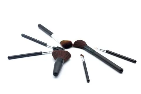 Makeup brushes set Foto stock