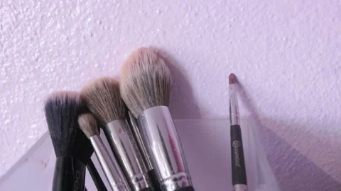 Makeup Brushes (Slow Motion) Stock Footage 170775108