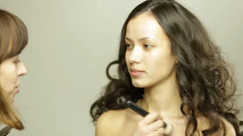 Makeup collarbone Stock Footage 63045081
