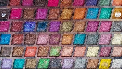 Makeup color pallet Stock Photos