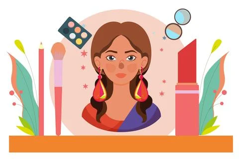 Makeup Concept Illustration Stock Illustration