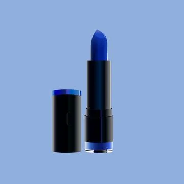 Makeup cosmetic blue lipstick vector illustration Stock Illustration