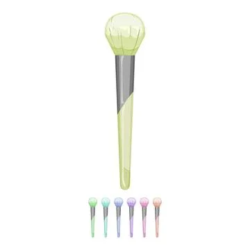 Makeup cosmetic brush cartoon vector graphic Stock Illustration