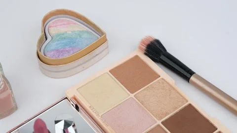 Makeup cosmetic rotate Stock Footage 242700530