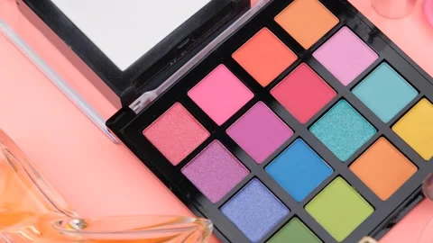 Makeup cosmetic rotate Stock Footage 242752482