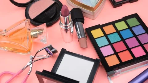 Makeup cosmetic rotate Video stock 242839080