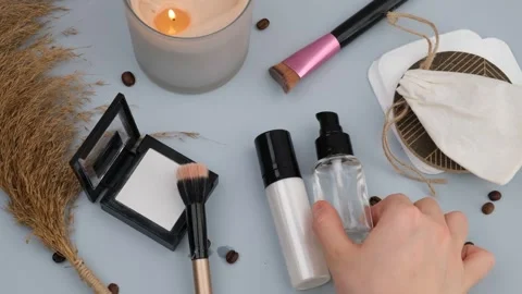 Makeup cosmetics tools Stock Footage 280240018