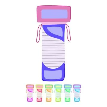 Makeup cotton pads vector cartoon graphic Stock Illustration