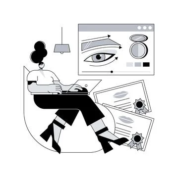 Makeup courses abstract concept vector illustration. Stock Illustration