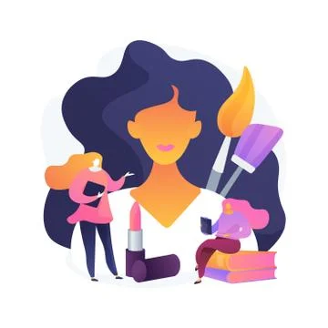 Makeup courses vector concept metaphor Stock Illustration