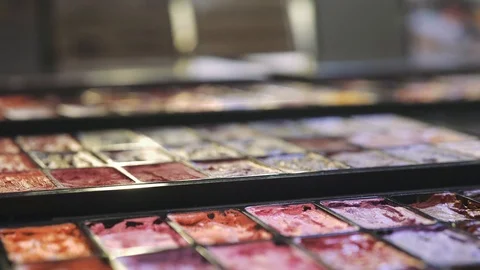 Makeup Eye Shadows Palette with Selective Focus in 4K Slow Motion Stock Footage 122576089