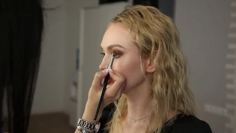 Makeup of eyeshadow Video stock 73837864