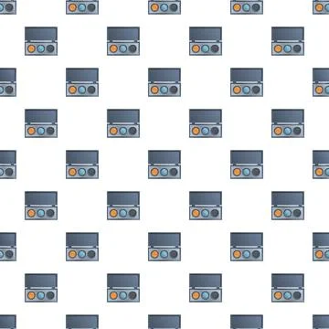 Makeup eyeshadow palette pattern on white background Stock Illustration