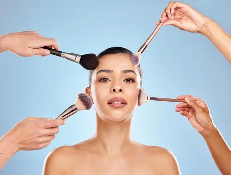 Makeup is the finishing touch, the final accessory. Studio portrait of an Stock Photos
