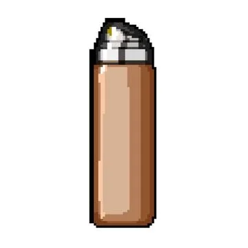 Makeup foundation cream pixel art vector illustration Stock Illustration