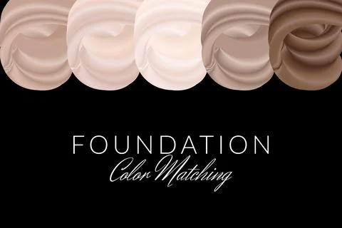 Makeup Foundation Shades for Color Matching Background Illustration Stock Illustration