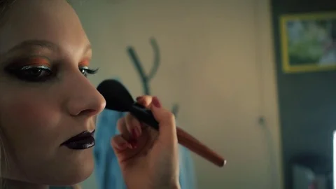 Makeup girl Stock Footage 84459370