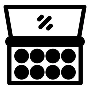 Makeup glyph icon vector illustration isolated on white background Stock Illustration