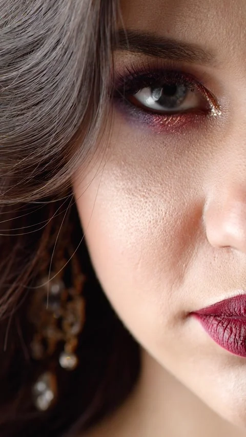 Makeup Hair Closeup Stock Footage 322690700