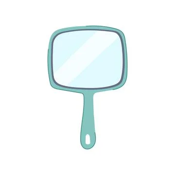 Makeup hand mirror cartoon vector illustration Illustrazione stock