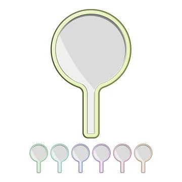 Makeup hand mirror cartoon vector graphic Stock Illustration