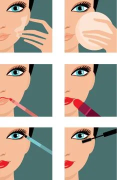 Makeup icons Stock Illustration