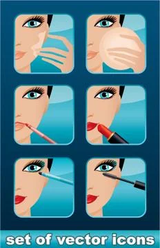 Makeup icons Stock Illustration