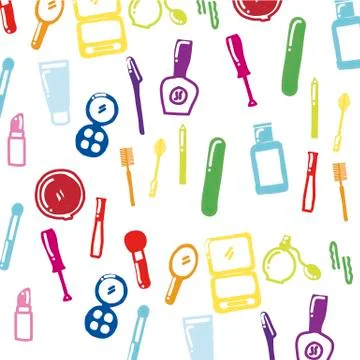 Makeup icons over white background. vector illustration.. Ilustração Stock