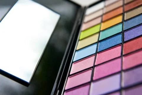 Makeup kit for eyes Stock Photos