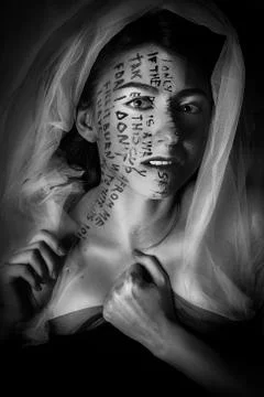 Makeup with letters Foto stock