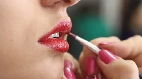 Makeup lips Stock Footage 51626470
