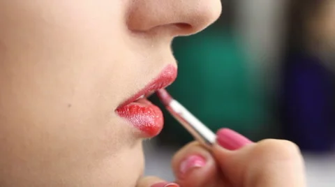 Makeup lips Stock Footage 51626471