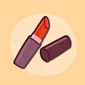 Makeup lipstick cosmetic Stock Illustration