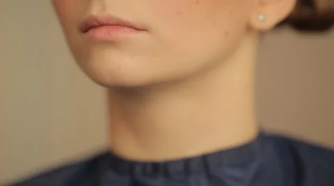 Makeup lipstick models before the show Stock Footage 56680794