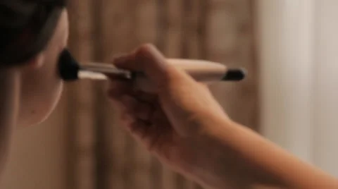 Makeup. Make-up closeup. Stock Footage 60747010