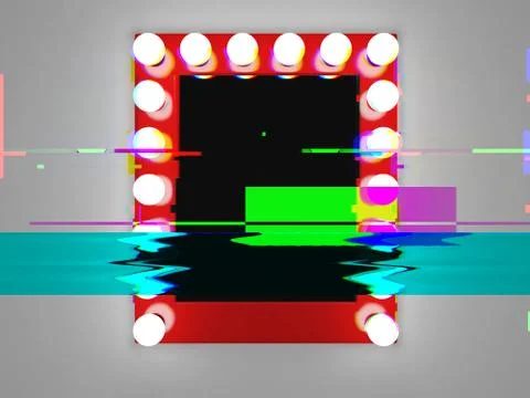 Makeup mirror glitched Stock Illustration
