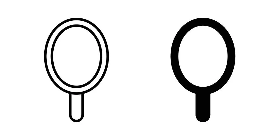 Makeup mirror icon graphic design. web icons vectors Illustration