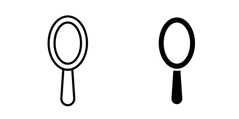 Makeup mirror icon illustration vector, icon set for apps Illustration