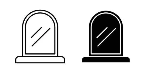 Makeup mirror icon vector art Illustrations Illustration