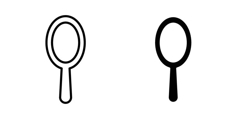 Makeup mirror icon vector design illustrations Illustration