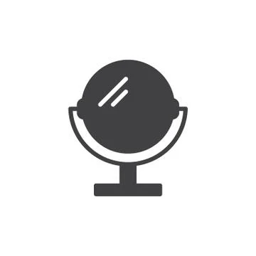 Makeup Mirror icon vector, filled flat sign, solid pictogram 스톡 일러스트